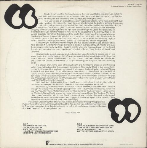 Gladys Knight & The Pips I Heard It Through The Grape-Vine! vinyl LP album (LP record) US GLDLPIH876263