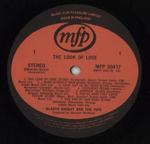 Gladys Knight & The Pips The Look Of Love vinyl LP album (LP record) UK GLDLPTH770501