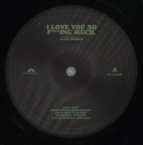 Glass Animals I Love You So F***ing Much - Black Vinyl - Autographed vinyl LP album (LP record) UK G8ELPIL875093