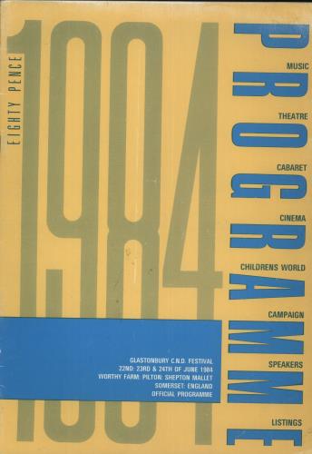 Glastonbury 1984 Festival tour programme UK G-FTRFE778703