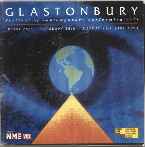 Glastonbury 1993 Festival - EX tour programme UK G-FTRFE694357