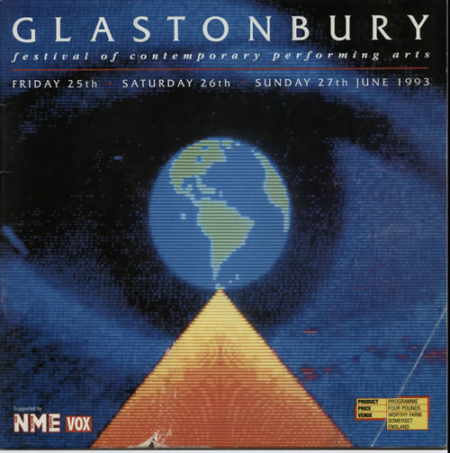Glastonbury 1993 Festival tour programme UK G-FTRFE621052