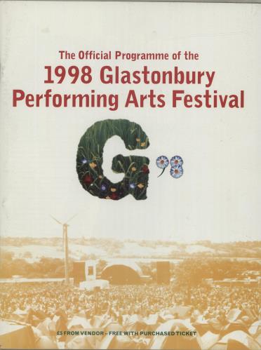 Glastonbury 1998 Festival tour programme UK G-FTRFE683089