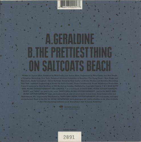 Glasvegas Geraldine - Blue Vinyl 7" vinyl single (7 inch record / 45) UK GF-07GE619774