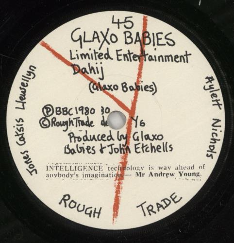 Glaxo Babies Limited Entertainment 7" vinyl single (7 inch record / 45) UK GXB07LI869791