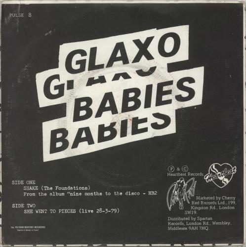 Glaxo Babies Shake! 7" vinyl single (7 inch record / 45) UK GXB07SH869784