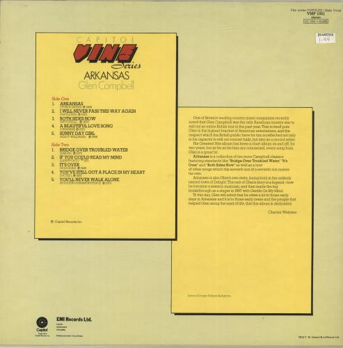 Glen Campbell Arkansas vinyl LP album (LP record) UK GLCLPAR690823