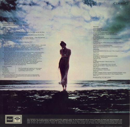 Glen Campbell Galveston vinyl LP album (LP record) German GLCLPGA804479