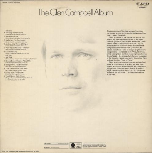 Glen Campbell The Glen Campbell Album vinyl LP album (LP record) UK GLCLPTH363447