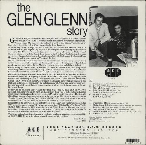 Glen Glenn The Glen Glenn Story vinyl LP album (LP record) UK G0ELPTH611733