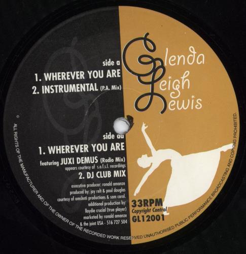 Glenda Leigh Lewis Wherever You Are 12" vinyl single (12 inch record / Maxi-single) UK 4M212WH783699