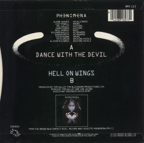 Glenn Hughes Dance With The Devil 7" vinyl single (7 inch record / 45) UK GLH07DA191960