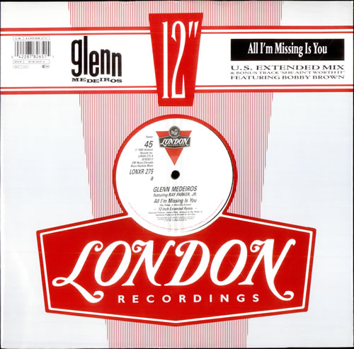 Glenn Medeiros All I'm Missing Is You 12" vinyl single (12 inch record / Maxi-single) UK GMA12AL508331