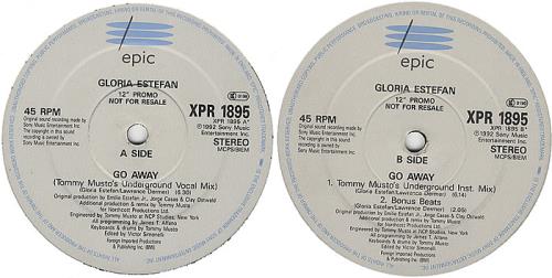 Gloria Estefan Go Away 12" vinyl single (12 inch record / Maxi-single) UK EST12GO15035