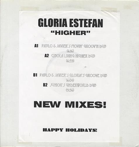 Gloria Estefan Higher 12" vinyl single (12 inch record / Maxi-single) US EST12HI200334