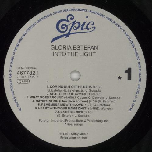 Gloria Estefan Into The Light vinyl LP album (LP record) Dutch ESTLPIN513421