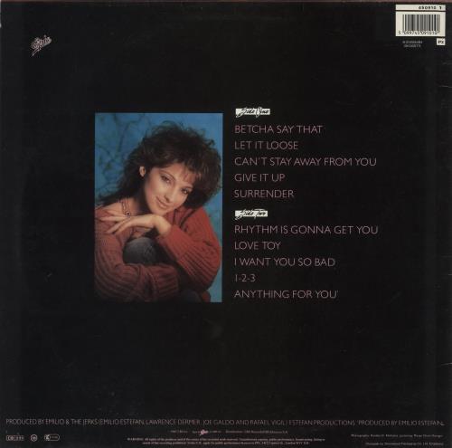 Gloria Estefan Let It Loose vinyl LP album (LP record) UK ESTLPLE101512