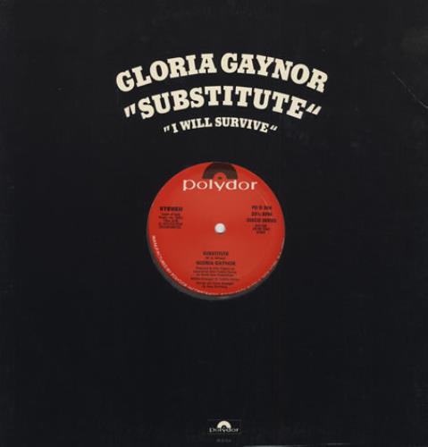 Gloria Gaynor Substitute 12" vinyl single (12 inch record / Maxi-single) US GLG12SU402771