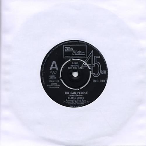 Gloria Jones Tin Can People 7" vinyl single (7 inch record / 45) UK GJS07TI345867