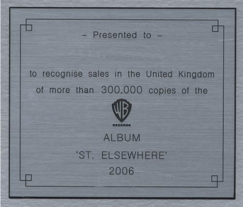 Gnarls Barkley St. Elsewhere award disc UK GNHAWST423300