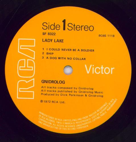 Gnidrolog Lady Lake - 1st - VG vinyl LP album (LP record) UK GN1LPLA829947