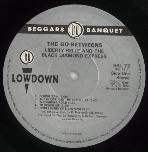 Go-Betweens Liberty Belle And The Black Diamond Express vinyl LP album (LP record) UK TGBLPLI320229