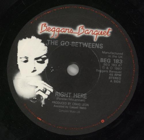 Go-Betweens Right Here 7" vinyl single (7 inch record / 45) UK TGB07RI160432