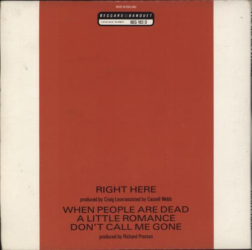 Go-Betweens Right Here 7" vinyl single (7 inch record / 45) UK TGB07RI160432