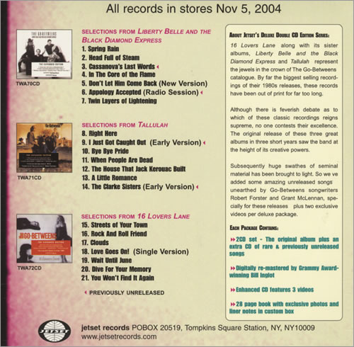 Go-Betweens Sampler CD album (CDLP) US TGBCDSA431840