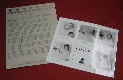 Go-Go's Beauty And The Beat media press pack US GOGPPBE341117
