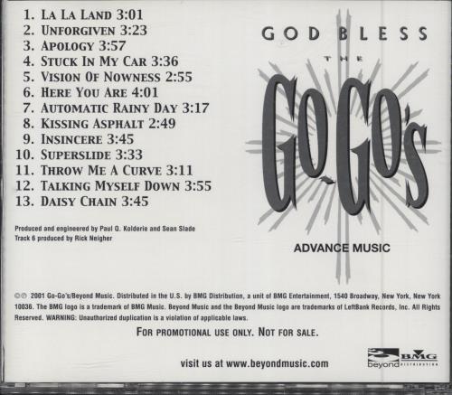 Go-Go's God Bless The Go-Go's CD album (CDLP) US GOGCDGO183551