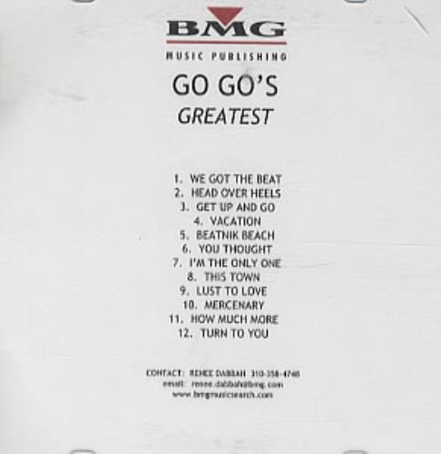 Go-Go's Greatest CD-R acetate US GOGCRGR332399