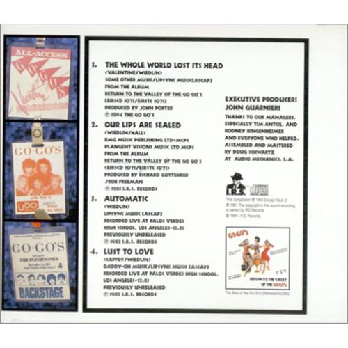 Go-Go's The Whole World's Lost It's Head CD single (CD5 / 5") UK GOGC5TH42324