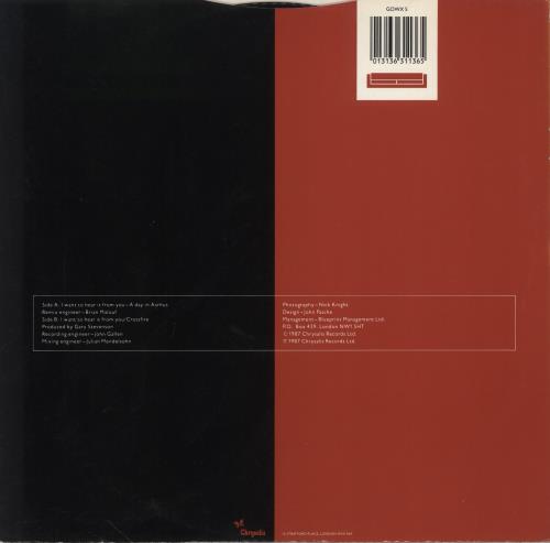 Go West I Want To Hear It From You (A Day In Aarhus) 12" vinyl single (12 inch record / Maxi-single) UK GOW12IW285129