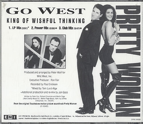 Go West King Of Wishful Thinking CD single (CD5 / 5") US GOWC5KI82939