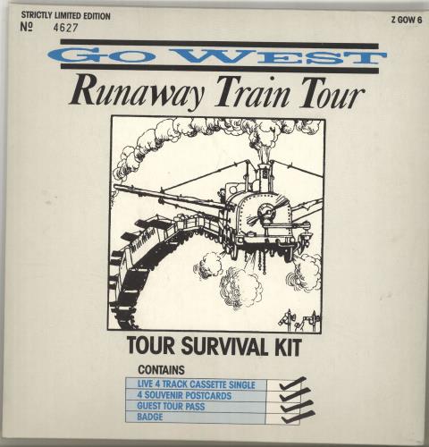 Go West Runaway Train Tour Pack cassette single UK GOWCMRU09801