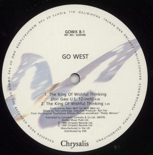 Go West The King Of Wishful Thinking 12" vinyl single (12 inch record / Maxi-single) UK GOW12TH69046