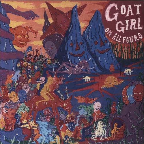 Goat Girl On All Fours - Pink vinyl 2-LP vinyl record set (Double LP Album) UK 2UA2LON771247