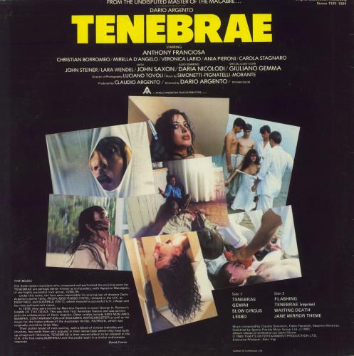Goblin Tenebre vinyl LP album (LP record) UK GB9LPTE741045