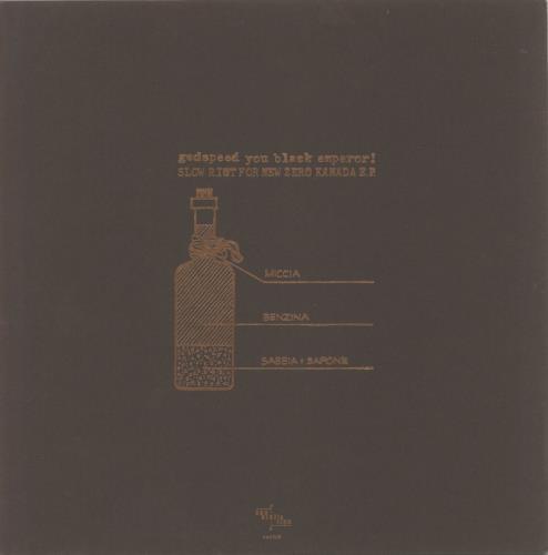 Godspeed You Black Emperor Slow Riot For New Zero Kanada EP + Brown Insert - EX 12" vinyl single (12 inch record / Maxi-single) Canadian GAC12SL876308