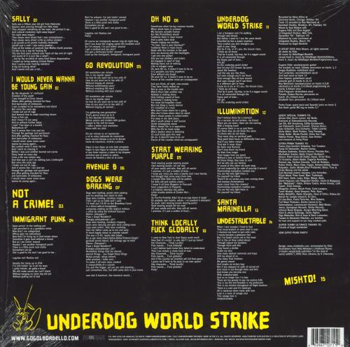 Gogol Bordello Gypsy Punks (Underdog World Strike) - 180gm Vinyl - Sealed vinyl LP album (LP record) US GG8LPGY787411