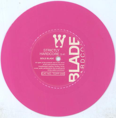 Gold Blade Strictly Hardcore - Pink 7" vinyl single (7 inch record / 45) UK GOB07ST808619