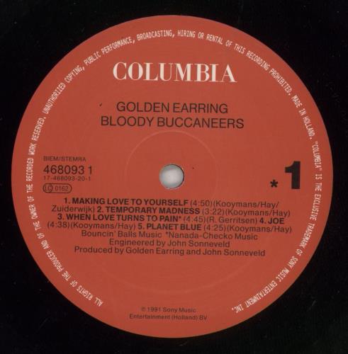 Golden Earring Bloody Buccaneers vinyl LP album (LP record) Dutch EARLPBL867128