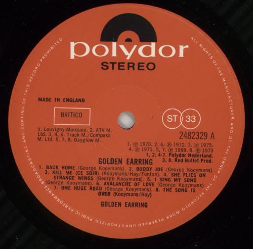 Golden Earring Golden Earring vinyl LP album (LP record) UK EARLPGO320298
