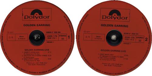 Golden Earring Live 2-LP vinyl record set (Double LP Album) French EAR2LLI356955