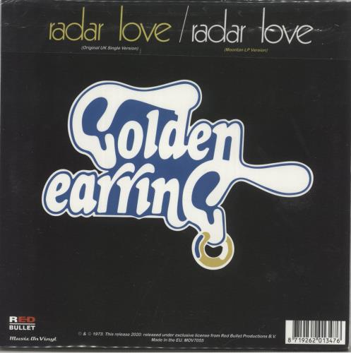 Golden Earring Radar Love - RSD 2020 - Yellow Vinyl + Numbered 7" vinyl single (7 inch record / 45) UK EAR07RA865780