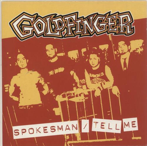 Goldfinger Spokesman - Clear 7" vinyl single (7 inch record / 45) UK GO107SP736002