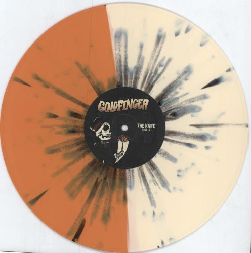 Goldfinger The Knife - Cream / Orange Split with Black & Green Splatter vinyl LP album (LP record) US GO1LPTH788047