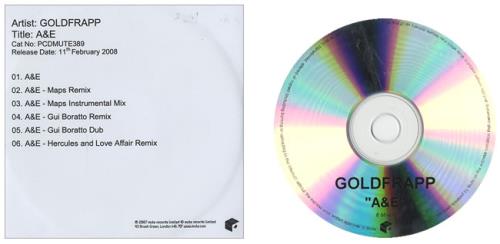 Goldfrapp A&E CD-R acetate UK FPPCRAE440503