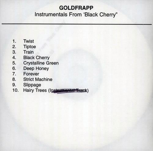 Goldfrapp Instrumentals From Black Cherry CD-R acetate UK FPPCRIN573498